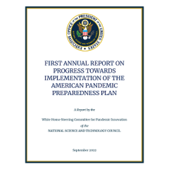 1st Report on Implementation of the American Pandemic Preparedness Plan Cover