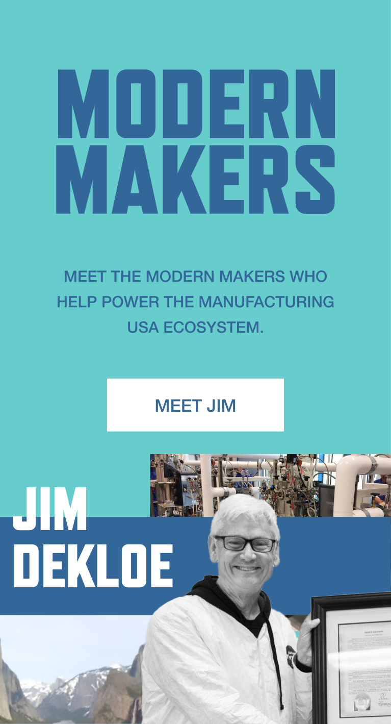 Graphic for Modern Makers featuring Jim DeKloe