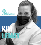 Image of Kim Lemay with BioFabUSA logo
